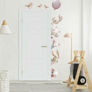 Falmatricák - Akvarell állatok az ajtó körül kép