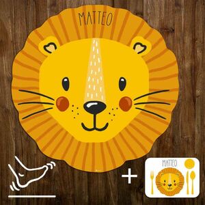 INSPIO kerek játszószőnyeg - Sárga oroszlán kép