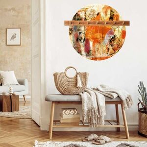 Falmatrica vállfa mögé - Absztrakt festmény kép