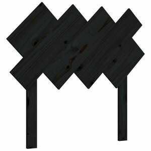 vidaXL fekete tömör fenyőfa ágyfejtámla 92x3x81 cm kép
