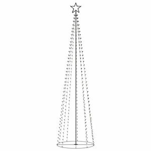 vidaXL kúp alakú karácsonyfa 400 meleg fehér LED-del 100 x 360 cm kép
