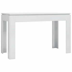 vidaXL magasfényű fehér forgácslap étkezőasztal 120 x 60 x 76 cm kép