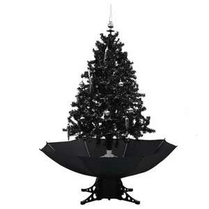vidaXL fekete PVC havazó karácsonyfa ernyő alakú talppal 140 cm kép