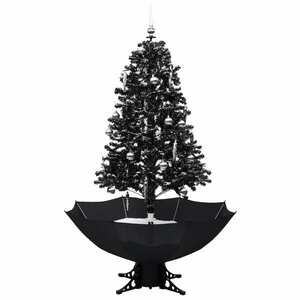vidaXL fekete PVC havazó karácsonyfa ernyő alakú talppal 170 cm kép