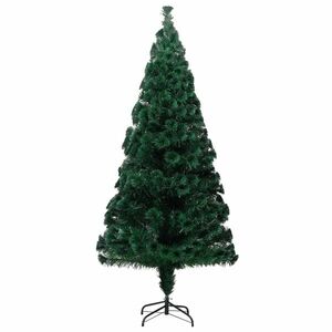 vidaXL zöld száloptikás műkarácsonyfa állvánnyal 180 cm kép