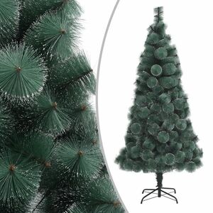 vidaXL zöld PET műkarácsonyfa állvánnyal 210 cm kép