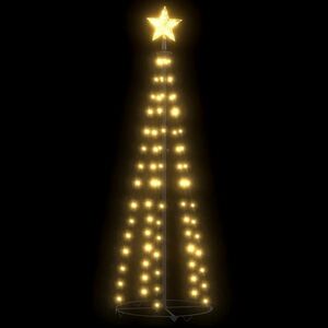 vidaXL kúp alakú karácsonyfa 84 meleg fehér LED-del 50 x 150 cm kép