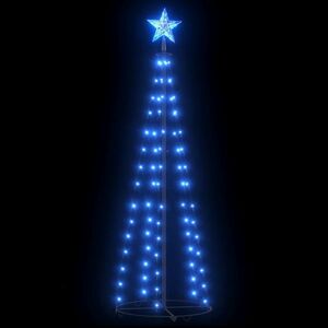 vidaXL kúp alakú karácsonyfa 84 kék LED-del 50 x 150 cm kép