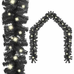 vidaXL fekete karácsonyi füzér LED-ekkel 5 m kép