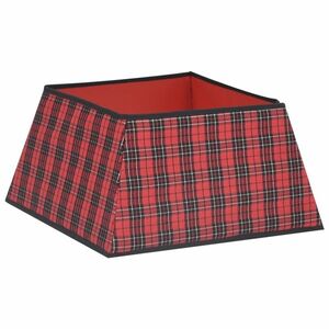 vidaXL piros-fekete karácsonyfatalp-takaró 48 x 48 x 25 cm kép