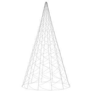 vidaXL karácsonyfa zászlórúdon 3000 meleg fehér LED-del 800 cm kép