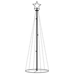 vidaXL kúp alakú karácsonyfa 108 meleg fehér LED-del 70 x 180 cm kép