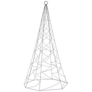 vidaXL karácsonyfa zászlórúdon 200 meleg fehér LED-del 180 cm kép