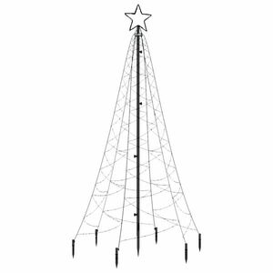 vidaXL kék fényű karácsonyfa tüskével 200 LED-del 180 cm kép