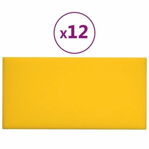 vidaXL 12 db sárga bársony fali panel 60x30 cm 2, 16 m² kép