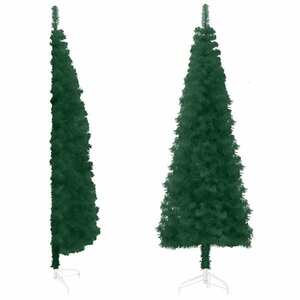 vidaXL zöld vékony fél műkarácsonyfa állvánnyal 120 cm kép