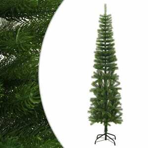 vidaXL vékony polietilén műkarácsonyfa állvánnyal 240 cm kép