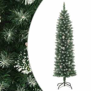 vidaXL vékony PVC műkarácsonyfa állvánnyal 150 cm kép
