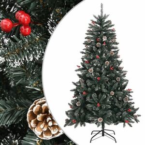 vidaXL zöld PVC műkarácsonyfa állvánnyal 150 cm kép