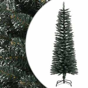 vidaXL zöld PVC vékony műkarácsonyfa állvánnyal 120 cm kép