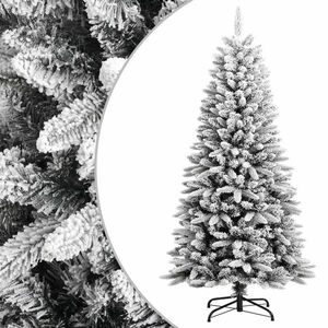 vidaXL PVC és polietilén műkarácsonyfa pelyhes hóval 120 cm kép