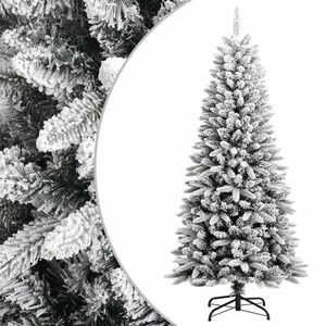 vidaXL PVC és polietilén műkarácsonyfa pelyhes hóval 150 cm kép