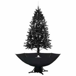vidaXL fekete PVC havazó karácsonyfa ernyő alakú talppal 190 cm kép