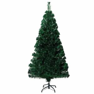 vidaXL zöld száloptikás műkarácsonyfa állvánnyal 120 cm kép