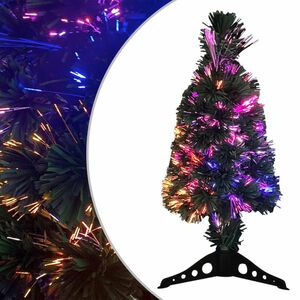 vidaXL száloptikás vékony műkarácsonyfa talppal 64 cm kép