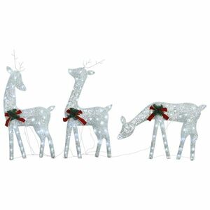 vidaXL hideg fehér/fehér hálós karácsonyi rénszarvas család 270x7x90cm kép