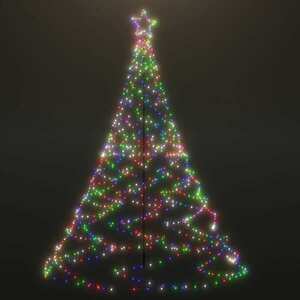 vidaXL színes 1400 LED-es karácsonyfa fémoszloppal 5 m kép