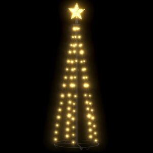 vidaXL kúp alakú karácsonyfa 70 meleg fehér LED-del 50 x 120 cm kép