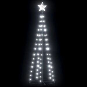 vidaXL kúp alakú karácsonyfa 84 hideg fehér LED-del 50 x 150 cm kép
