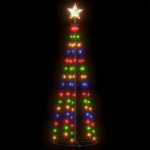 vidaXL kúp alakú karácsonyfa 84 színes LED-del 50 x 150 cm kép