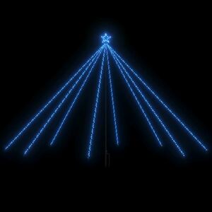 vidaXL bel- és kültéri kék karácsonyi favilágítás 576 LED-del 3, 6 m kép