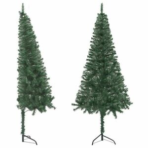 vidaXL zöld PVC sarok műkarácsonyfa 210 cm kép