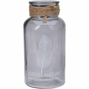Green nature üvegváza, szürke, 8 x 13 cm kép