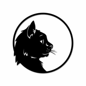 Fekete macska falióra kép