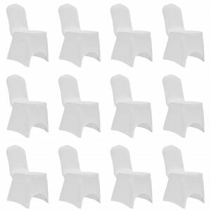 vidaXL 12 db fehér sztreccs székszoknya kép
