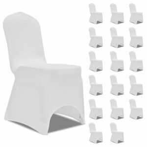 vidaXL 18 db fehér sztreccs székszoknya kép