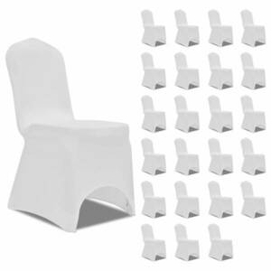 vidaXL 24 db fehér sztreccs székszoknya kép