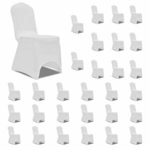 vidaXL 30 db fehér sztreccs székszoknya kép