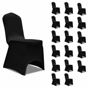 vidaXL 18 db fekete sztreccs székszoknya kép