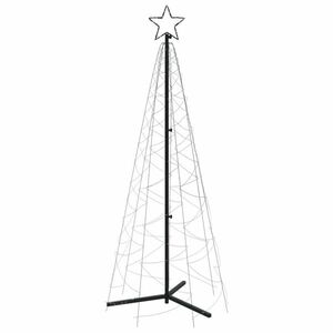 vidaXL kúp alakú karácsonyfa 200 hideg fehér LED-del 70 x 180 cm kép