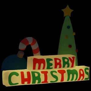 vidaXL felfújható Merry Christmas dekoráció LED-ekkel 197 cm kép