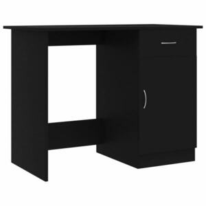 vidaXL fekete forgácslap íróasztal 100 x 50 x 76 cm kép
