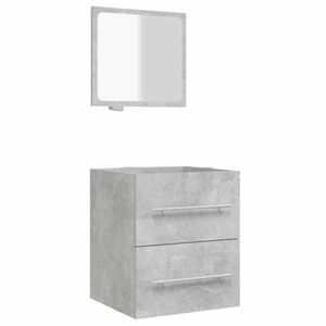 vidaXL betonszürke tükrös fürdőszobaszekrény 41 x 38, 5 x 48 cm kép