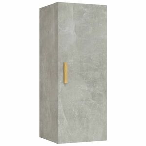 vidaXL betonszürke szerelt fa faliszekrény 34, 5 x 34 x 90 cm kép