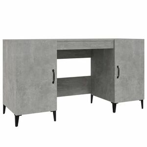 vidaXL betonszürke színű szerelt fa íróasztal 140 x 50 x 75 cm kép