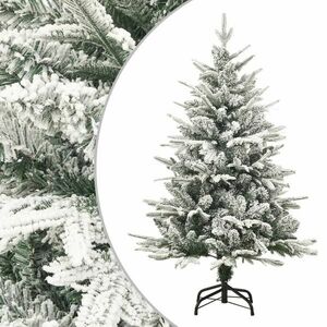 vidaXL PVC és PE műkarácsonyfa pelyhes hóval 120 cm kép